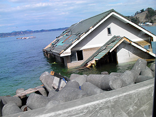 流された家