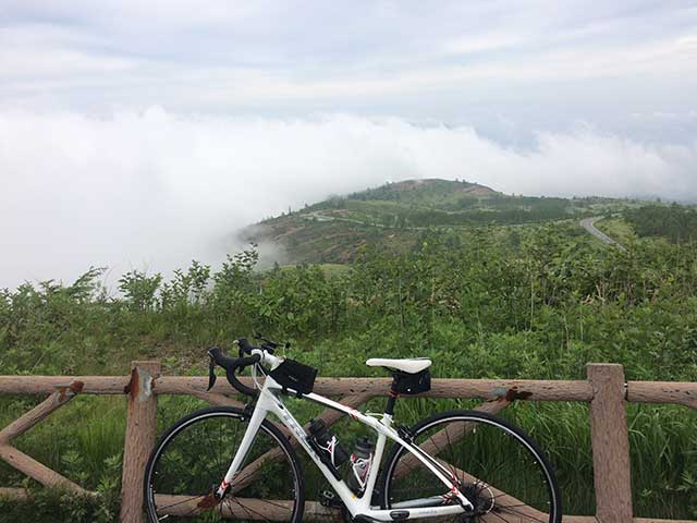 見晴台で自転車